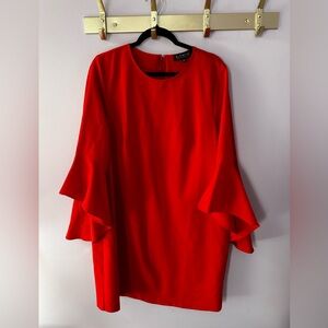 Eloquii Red Flared Sleeves Dress Size 14